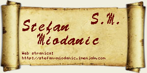 Stefan Miodanić vizit kartica